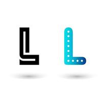 decoratieve letter l alfabet illustratie vector