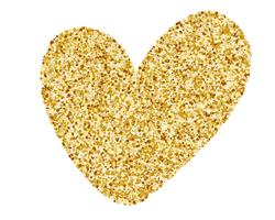 Heart Love Gold. Gouden ontwerpelement, Happy Valentijnsdag kaart, romantisch voor ontwerp wenskaarten, mok, vakantie-uitnodigingen, foto overlays, t-shirt afdrukken, flyer, posterontwerp, kussen vector