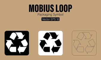 recycle symbool voor verpakking vector