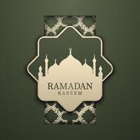 Ramadan kareem achtergrond ontwerp met moskee illustratie. vector illustratie.