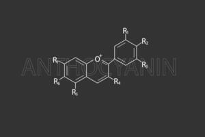 anthocyanine moleculair skelet- chemisch formule vector