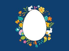 happy easter egg wenskaart achtergrond template.can worden gebruikt voor dekking, uitnodiging, advertentie, behang, flyers, posters, brochure. vector