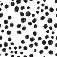 hand- geschilderd vlekken lijkt op zee egels gemakkelijk vector naadloos patroon. zwart dots variërend in grootte Aan wit achtergrond. subtiel kunst structuur voor het drukken Aan divers oppervlakken of gebruik in grafisch ontwerp.