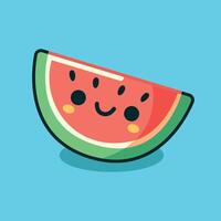 schattig watermeloen vector illustratie voor zomer seizoen