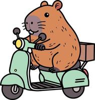 schattig capibara tekenfilm vector