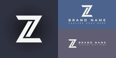 abstract eerste brief z of zz logo. meetkundig vorm origami stijl geïsoleerd Aan meerdere achtergrond kleuren. de logo is bruikbaar voor bedrijf en branding logo's. vlak vector logo ontwerp sjabloon element