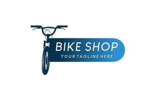 fiets winkel logo ontwerp sjabloon, fiets vector illustratie met voorkant visie