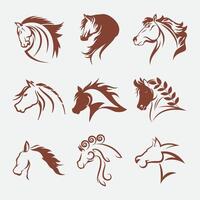 paard icoon reeks vector