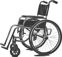 ai gegenereerd silhouet rolstoel zwart kleur enkel en alleen vector
