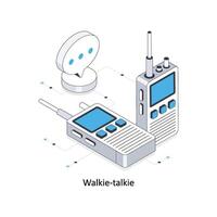 walkietalkie isometrische voorraad illustratie. eps het dossier voorraad illustratie vector
