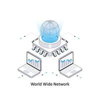 wereld breed netwerk isometrische voorraad illustratie. eps het dossier voorraad illustratie vector