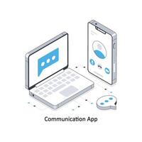 communicatie app isometrische voorraad illustratie. eps het dossier voorraad illustratie vector