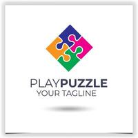 vector puzzel logo ontwerp sjabloon