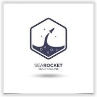 vector raket schip bedrijf logo sjabloon