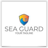 vector zee bewaker Golf logo ontwerp