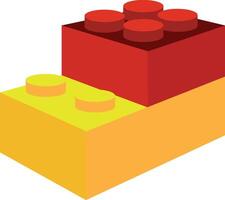 Sankt petersburg Rusland - 02 20 2024 Lego steen blok of stuk vlak vector kleur icoon voor speelgoed- apps en websites. isometrische plastic gebouw blokken en tegels