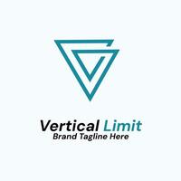 brief v logo verticaal concept lijn kunst logo merk identiteit vector