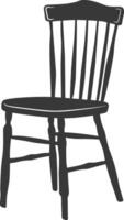 ai gegenereerd silhouet houten stoel zwart kleur enkel en alleen vector