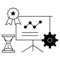 kwaliteit beheer icoon illustratie. effectief kwaliteit controle systeem. illustratie vertegenwoordigen kwaliteit beheer processen zorgen voor hoog normen en klant tevredenheid. bewerkbare hartinfarct. vector