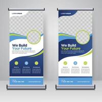 corporate rollup of x banner ontwerpsjabloon vector