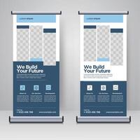 corporate rollup of x banner ontwerpsjabloon vector