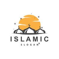 moskee logo Ramadan dag ontwerp sjabloon vector silhouet Islamitisch plaats van aanbidden