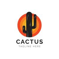 cactus logo ontwerp sjabloon vector