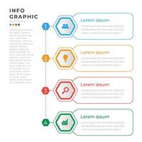 bedrijf infographic sjabloon met 4 stap vector