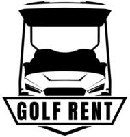 golf kar gemakkelijk minimalistische logo vector illustratie