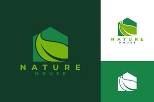 natuur huis vector logo ontwerp
