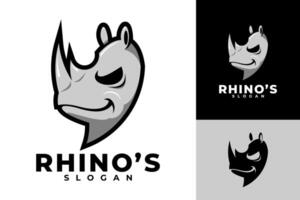 neushoorn zoogdier vector logo ontwerp