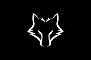 vector wolf hoofd logo ontwerp