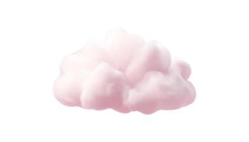 pluizig roze wolk zacht elegant vrouwelijk cloudscape lucht meteorologie 3d icoon realistisch vector