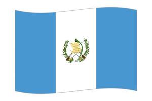 golvend vlag van de land Guatemala. vector illustratie.