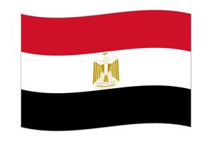 golvend vlag van de land Egypte. vector illustratie.