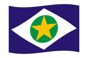 golvend vlag van mato grof. vector illustratie.
