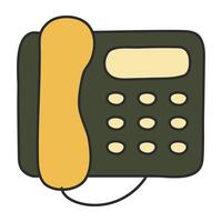 een uniek ontwerp icoon van vaste telefoon vector