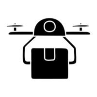 modern design icoon van drone bezorging vector