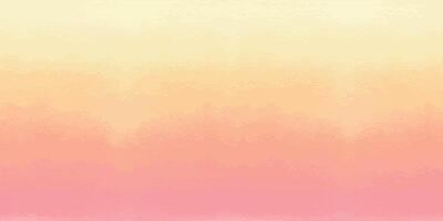 hand getekend waterverf structuur achtergrond, helling van geel naar koraal, roze kleuren. voor zonsondergang luchten, decoratie en ontwerp. naadloos lang horizontaal grens vector
