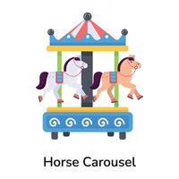 modieus paard carrousel vector