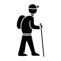 premie ontwerp icoon van wandelaar vector