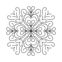 mandala kleur bladzijde. zwart en wit mandala vector geïsoleerd Aan wit. vector illustratie
