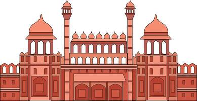 rood fort Delhi vector vrij downloaden
