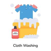 modieus kleding het wassen vector