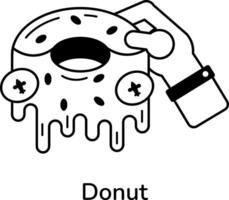 trendy donutconcepten vector