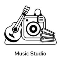 modieus muziek- studio vector