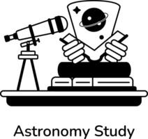 modieus astronomie studie vector