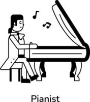 trendy pianistconcepten vector