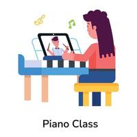 modieus piano klasse vector