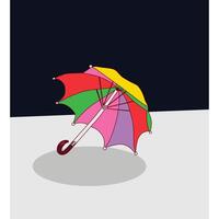 vector illustratie van mooi paraplu